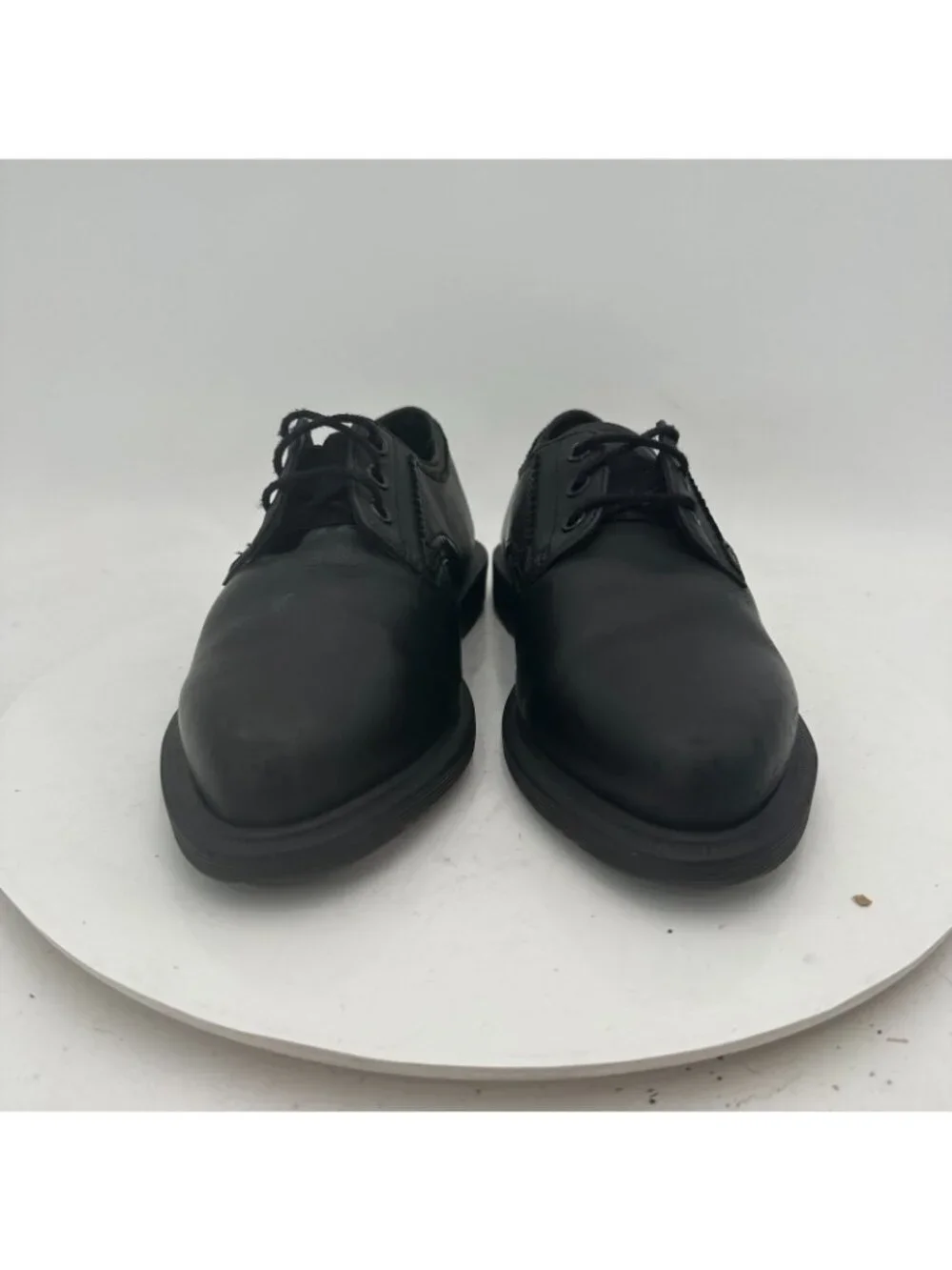 Dr. Martens Trulia Women Size 5 Black Smooth Leather Low Top Derby Shoes - Picture 2 of 11